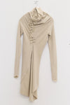 Marc le bihan top cutting ball collar skirt 2760 Tilleul